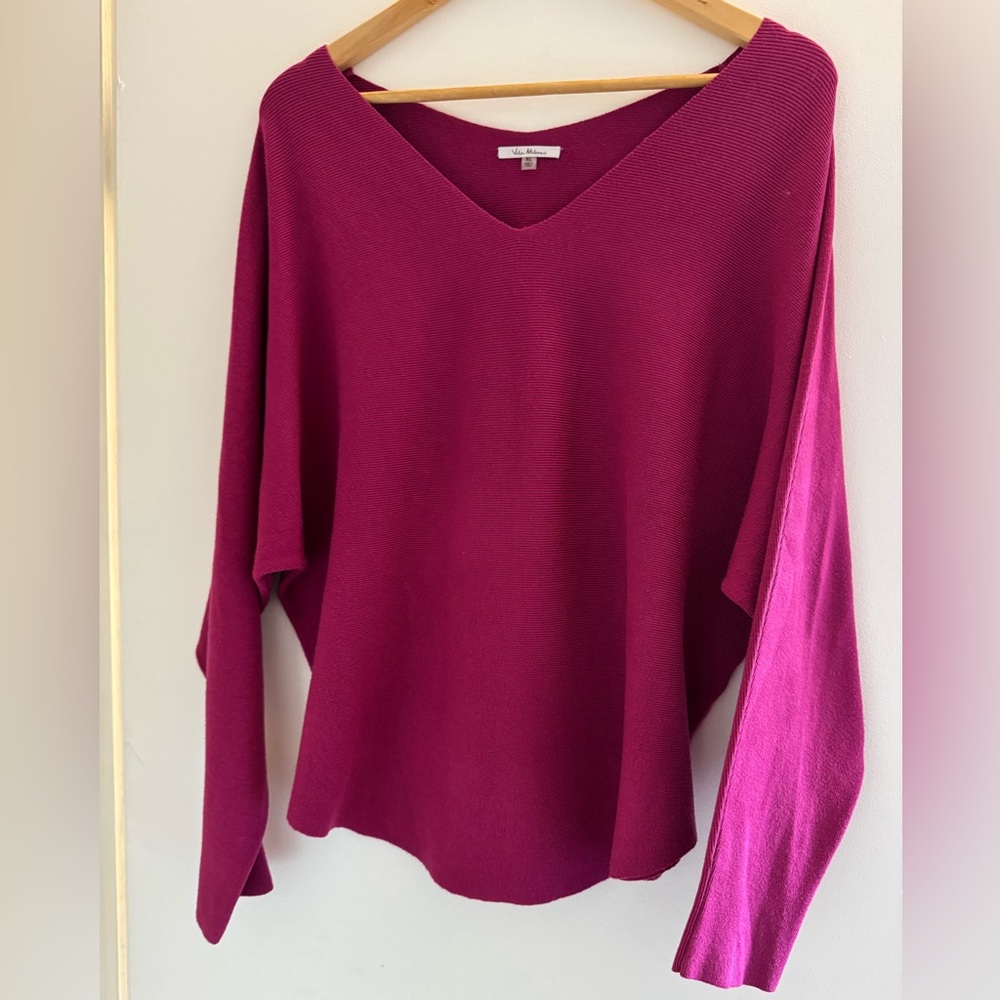 Pink V-Neck Sweater Relaxed Fit by vila milano